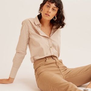 KOTN White Gold Striped collared shirt size US 4